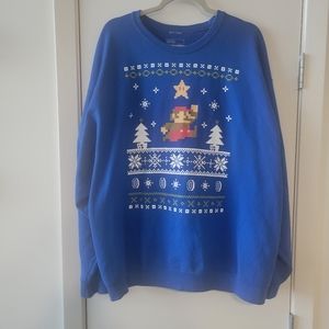 Men's Nintendo Super 8-bit Mario Official Licensed Sweatshirt Ugly Sweater 2XL